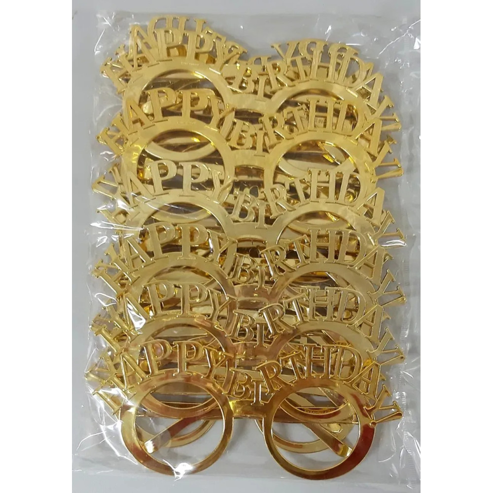 Окуляри Happy birthday золото 15813