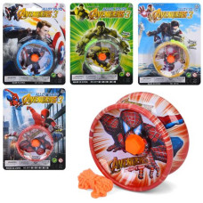 Йо-йо MR 1565 (144шт) AV, 6см, 4 види, на листі, 11-15-3см