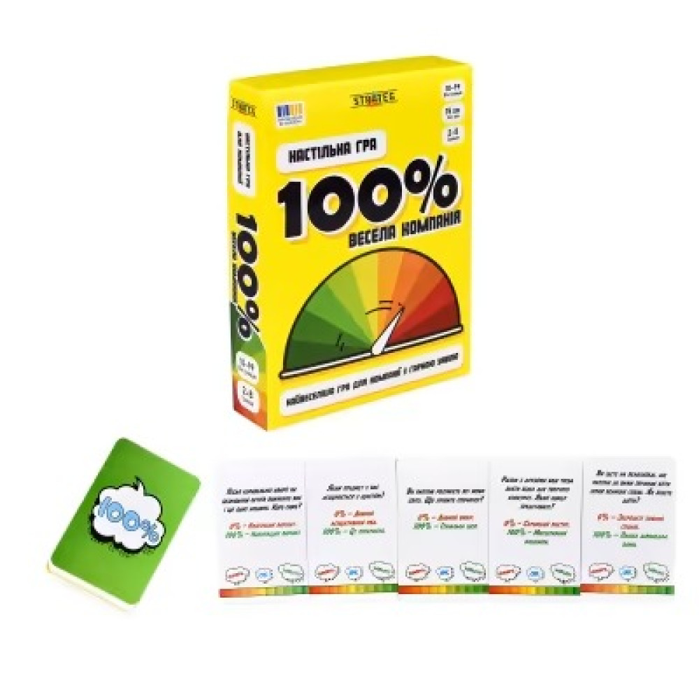 Настільна гра Strateg 100% Весела компанія (30949)