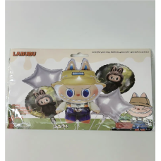 Повітряні кульки фольговані Лабубу  зелене  повітряні кульки