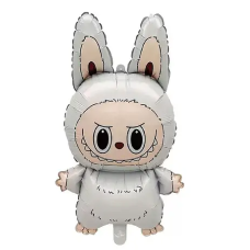 Фольгована кулька Labubu Лабубу білий 66x38см