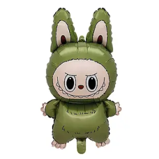 Фольгована кулька Labubu Лабубу Зелена  66x38см