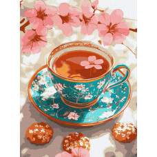 Набір для розпису по номерах "Вишневий чай" 30x40см KHO5724