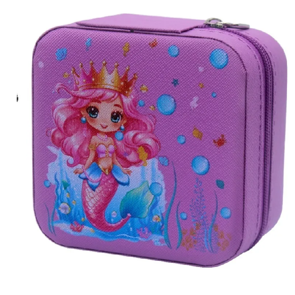 Набір для створення браслетів у коробці PANDORA Русалка футлярі фіолетовий з сумочкою