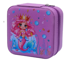 Набір для створення браслетів у коробці PANDORA Русалка футлярі фіолетовий з сумочкою