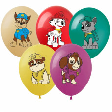 Повітряна кулька SC/32 - 12" "Патруль" (1ст.) 50 шт., 100 шт., 12"/30см., Асорті пастель, Щенячий Патруль