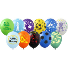 Повітряна кулька DM-10 12" Мікс "Для хлопчиків", 100 шт., 12"/30см., Асортi пастель, На довільну подію