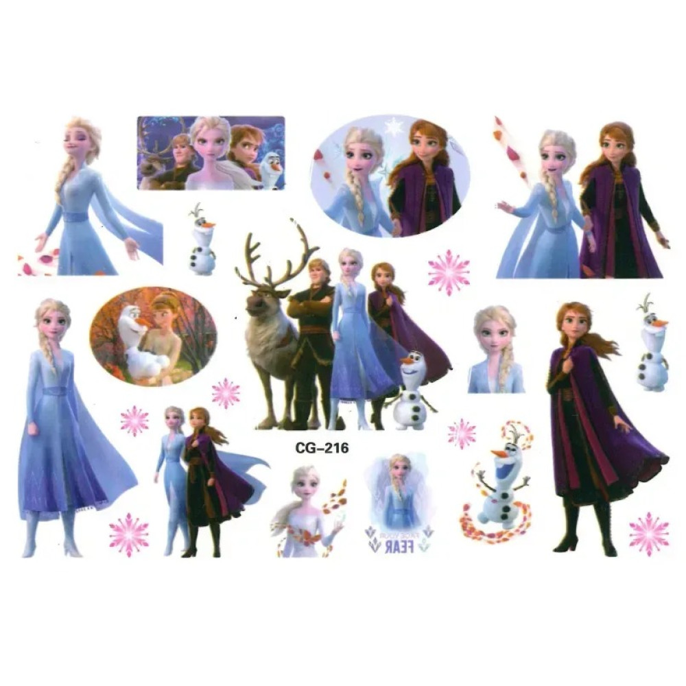 Татуювання для дітей Холодне серце (1 шт.) 110х160 мм