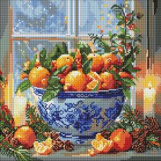 Набір з алмазною мозаїкою "Цитруси у вазі" 40х40см AMO20007