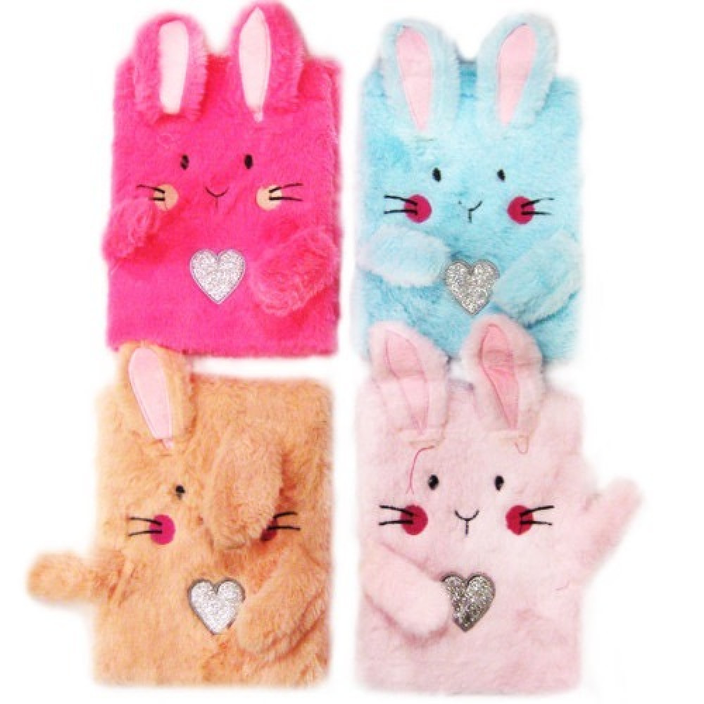 Блокнот Зайчик А5 80 аркушів клітинка хутряна обкладинка (0446DSCN)