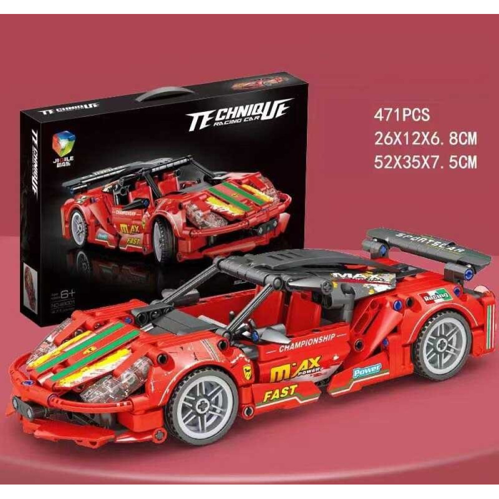 Конструктор "Машина", 471 деталь, інерція, гумові колеса (48001)