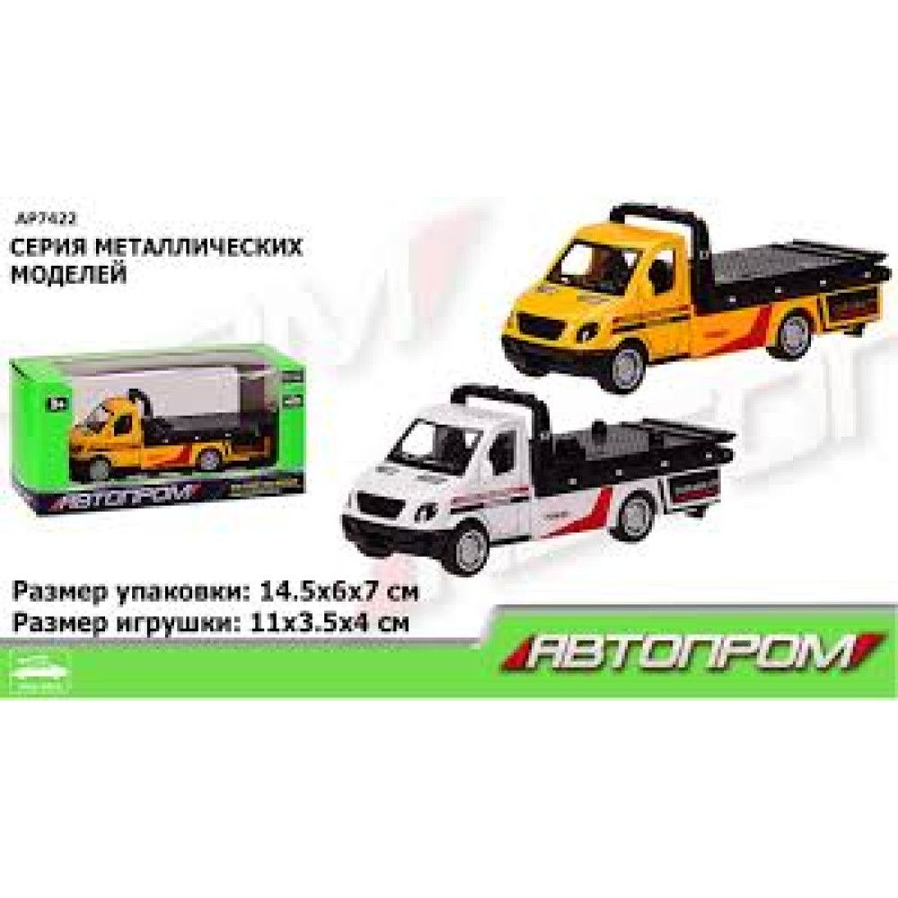 Машина мет. АВТОПРОМ  арт. AP7422 (96шт/2)  евакуатор, 1: 50,2 кольори, короб. 14,5 * 6 * 7см