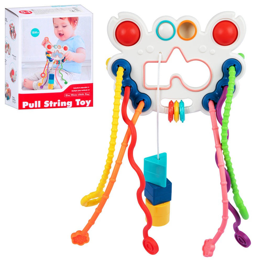 Гра 688-61 (36шт) гризунок, гумові мотузочки,м'які кнопки,сортер, в кор-ці 15,5-13-6,5см