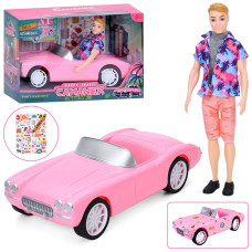 Лялька кен KQ196 (24шт) 30см, машина  32,5см, наліпки, в кор-ці, 34-22,5-14,5см