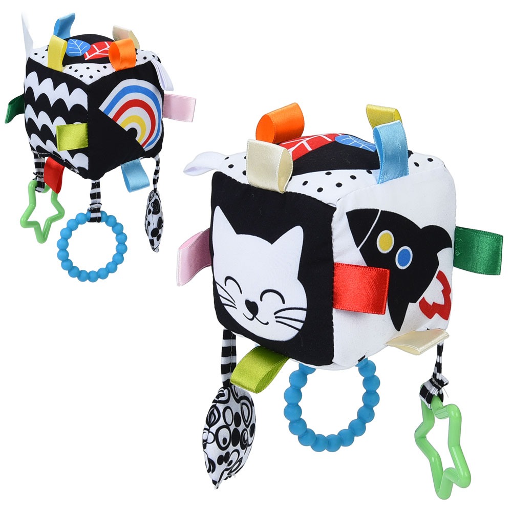 Підвіска м'яка ZL2517 (72шт) 22см, куб, прорізувач, пискавка, брязкальце, у пакеті, 18-22-10см