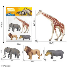 Тварина арт. TLF-SAN (144шт/2) дикі, 4 шт. р-р одиниці 12,5*9см, у пакеті 24*27,5см.