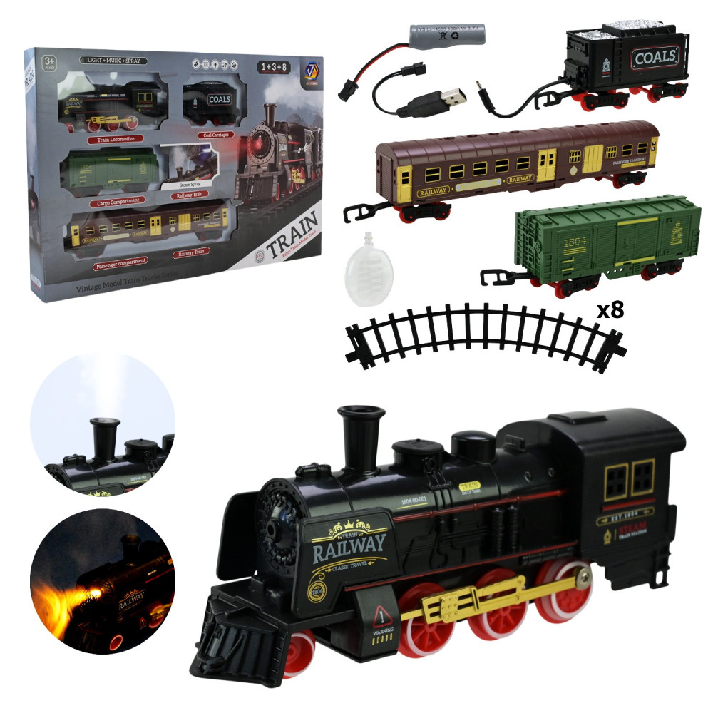 Залізниця 652-X20 (36шт/2) акум.,свiтло,звук,пар,у короб.51*33*5,5см