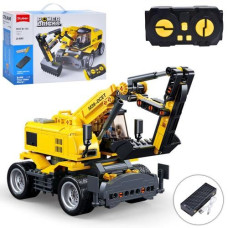 Конструктор SLUBAN Екскаватор, р/к, 2,4G, 24см, 353дет, фігурка, акумулятор, USB зарядне, в кор. 38*29*10см (12шт) M38-B1155