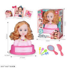 Голова для зачісок арт. 672-5A (60шт/2)  аксесуари для волосся, р-р іграшки 17,5*14,5*20,5 у короб. 18,6*15,6*23,6 см