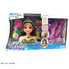 Голова для зачісок арт. B369-38 (48шт/2)   аксесуари для волосся у короб. 35*8,5*20 см