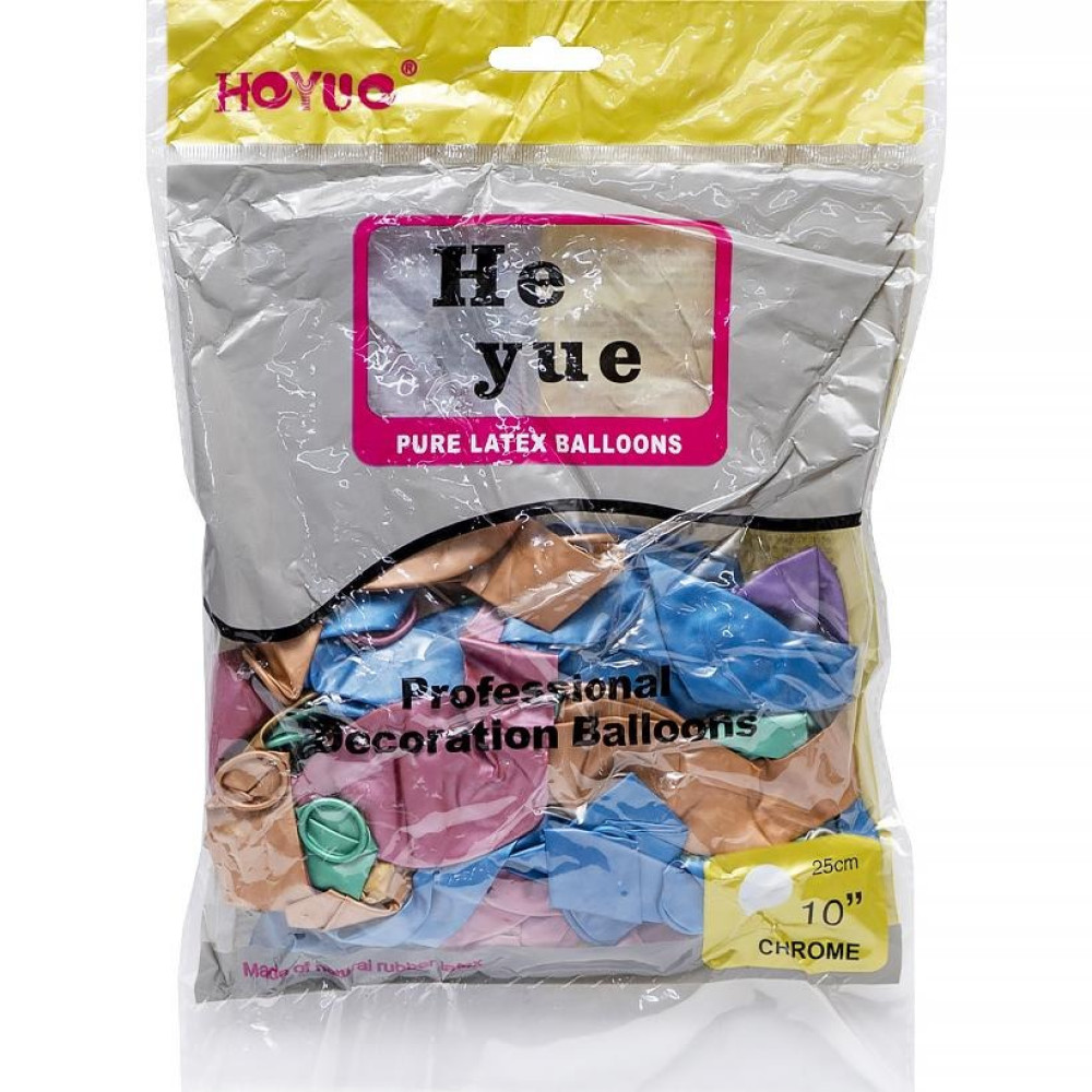 Кульки повітряні 10" Супер Металік 50шт 2,8 гр 22034-3