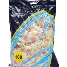 Кульки повітряні 10" з наповненням "Блискіткі червоні" 100 шт 3-22034 (118295)