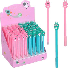 Ручка гелева 6038 "Зайченятка" Синя (106005)