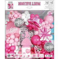 Набір для фотозони Фольгованих та латексних Куль Рожевий диско 1869 (15534)