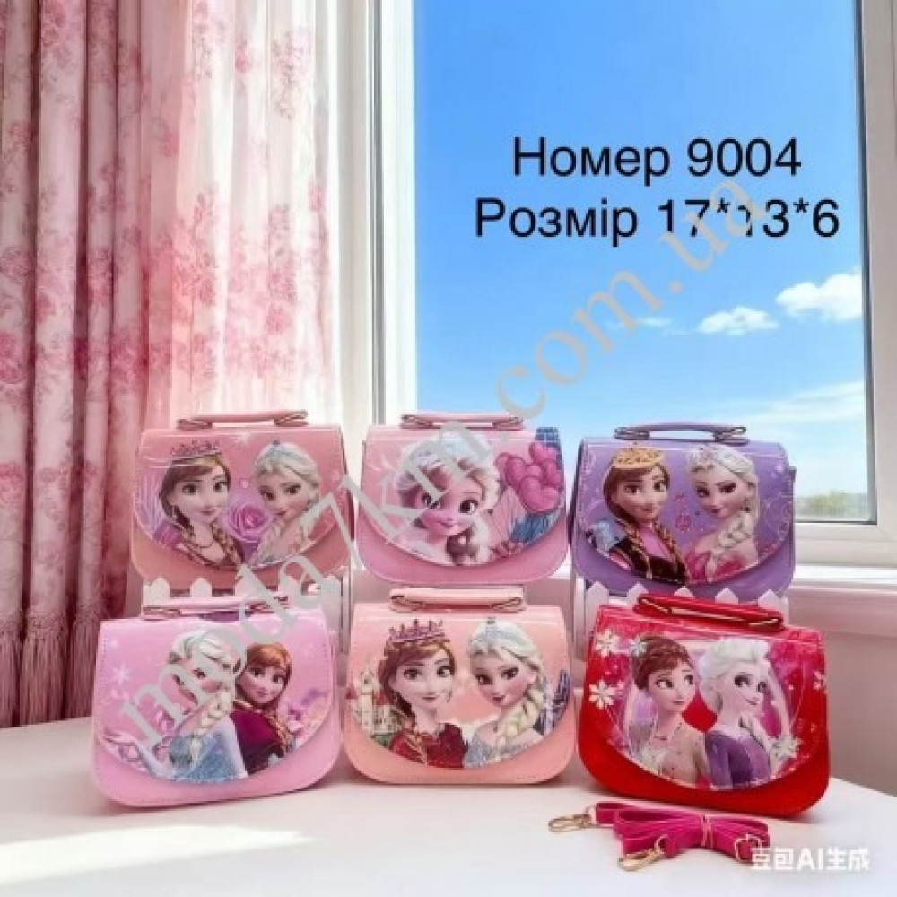 Дитяча сумка 9004  штучна шкіра 15*12*6с мікс кольорів, в упаковці