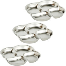 Тарілка для приправ и соусів металева на 4 відділення 13x13 см 632-4 (122827)