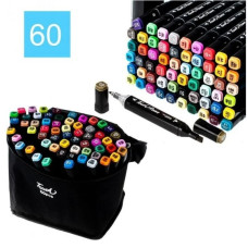 Набір скетч-маркерів Touch 60 шт для малювання двосторонніх