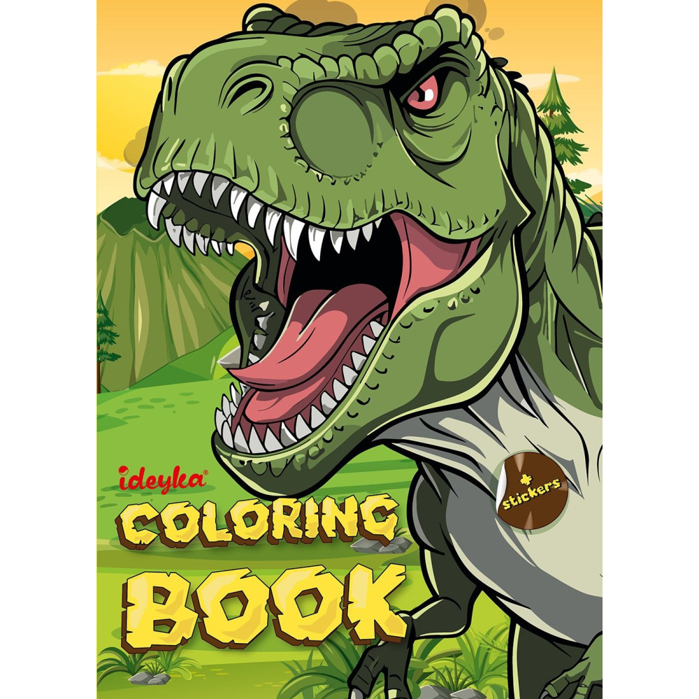 Розмальовка зі стікерами Світ хижих динозаврів CB25