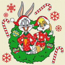 Набір для розпису по номерах для дітей WB "Bugs & Lola" 25х25см KHO6860