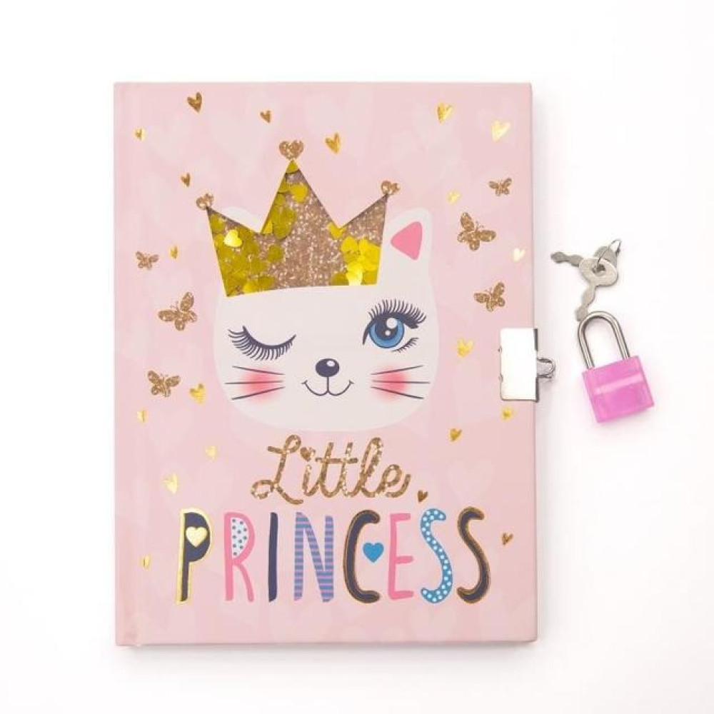 Блокнот Malevaro Киця принцеса 178x130 мм 80 аркушів на замочку (W361960)
