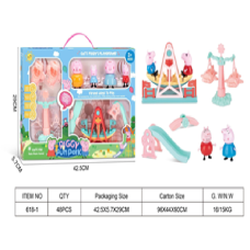 Набір фігурок пепа 618-1, PP, атракціони, в кор-ці