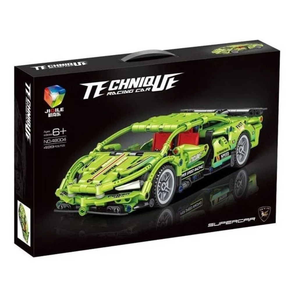 Конструктор 48004 Lamborghini “Машина”, 499 деталей, інерція, гумові колеса, у коробці
