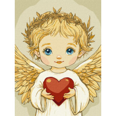 Набір для розпису по номерах "Серце янгола" 30х40см KHO8707