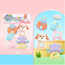 Набір брязкалець 030 (180/2) 4 штуки, прорізувач, в пакеті