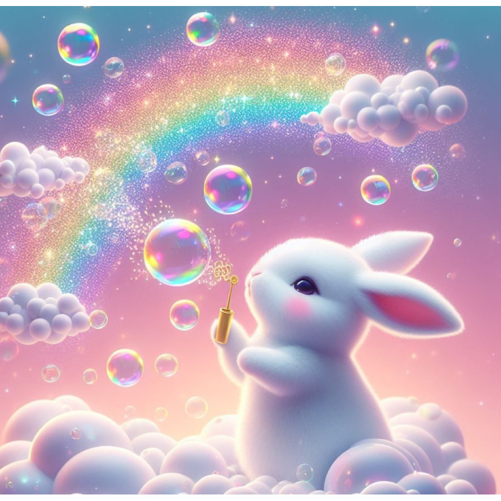 Алмазна мозаїка "Веселковий подих", 20*20см, на рамці, в кор. 21*21*2,5см, ТМ Dreamtoys S10405