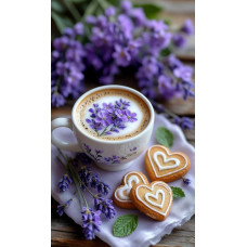 Алмазна мозаїка "Кава з ароматом ніжності", 40*50см, на підрамнику, в кор. 41*51*2,5см, ТМ Dreamtoys S40112