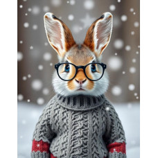 Алмазна мозаїка "Різдвяний ботанік", на підрамнику 30*40см, в кор. 31*41*2,5см, ТМ Dreamtoys S20361