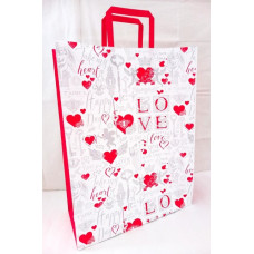 ПАКЕТ КРАФТ ручки - прямокутні паперові кольорові, 32х15х42 см, папір 100 г/ м2.Крафт колір Білий KGB 324215 -31