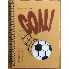 Блокнот Крафт на спіралі В6, 80 аркушів, 60г/м2, блок у клітинку N9615