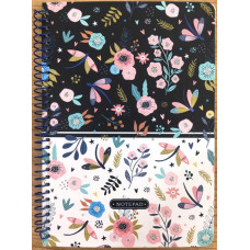 Блокнот А5 на спіралі, 80 аркушів, 60г/м2,блок у клітинку N9587