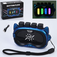 Гра 66049 (12шт) портативна музична ігрова консоль, Rhythm, ритм-игра, 11-7,5-3см, акум, USBзар, музика, звук(англ), кольорове світло, розвиває реакці