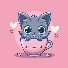 Набір для розпису "Пухнастий чайочок" 30x30 см 15654-AC