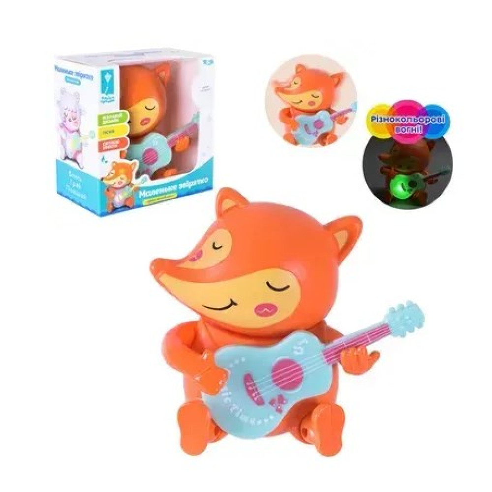 Лисиця муз. арт. PL-724-37 (90шт)"Грайся та навчайся". батар., світло, пісня на укр. мові,р-р 12*6,5*12см, у короб. 12,3*7,5*12,5 см