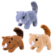 М'яка інтерактивна арт. C23904 (140шт) білка  ходить, звук, рухає носом і хвостом 3 мікс 15*8*10см