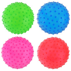 М'яч гумовий масажний арт. RB1512 (500шт) розмір 18 см, 40 грам, 4 кольори, пакет
