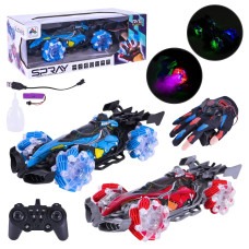 Машина р/к 21016 (24шт/2)  аккум 2 кольора, пульт+рукавичка для управляння короб. 35,5*13,5*19см